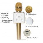 Wholesale Karaoke Microphone Portable Handheld Bluetooth Speaker KTV (Rose Gold)